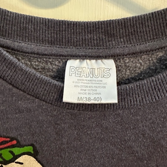Charlie Brown Christmas Peanuts “Good Grief” Gray Sweatshirt. Size Medium - Picture 2 of 2